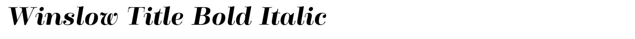 Winslow Title Bold Italic image